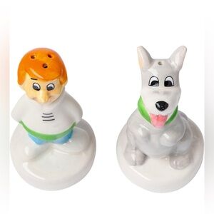 Silver Buffalo The Jetsons George and Astro Ceramic Salt and Pepper Shaker
